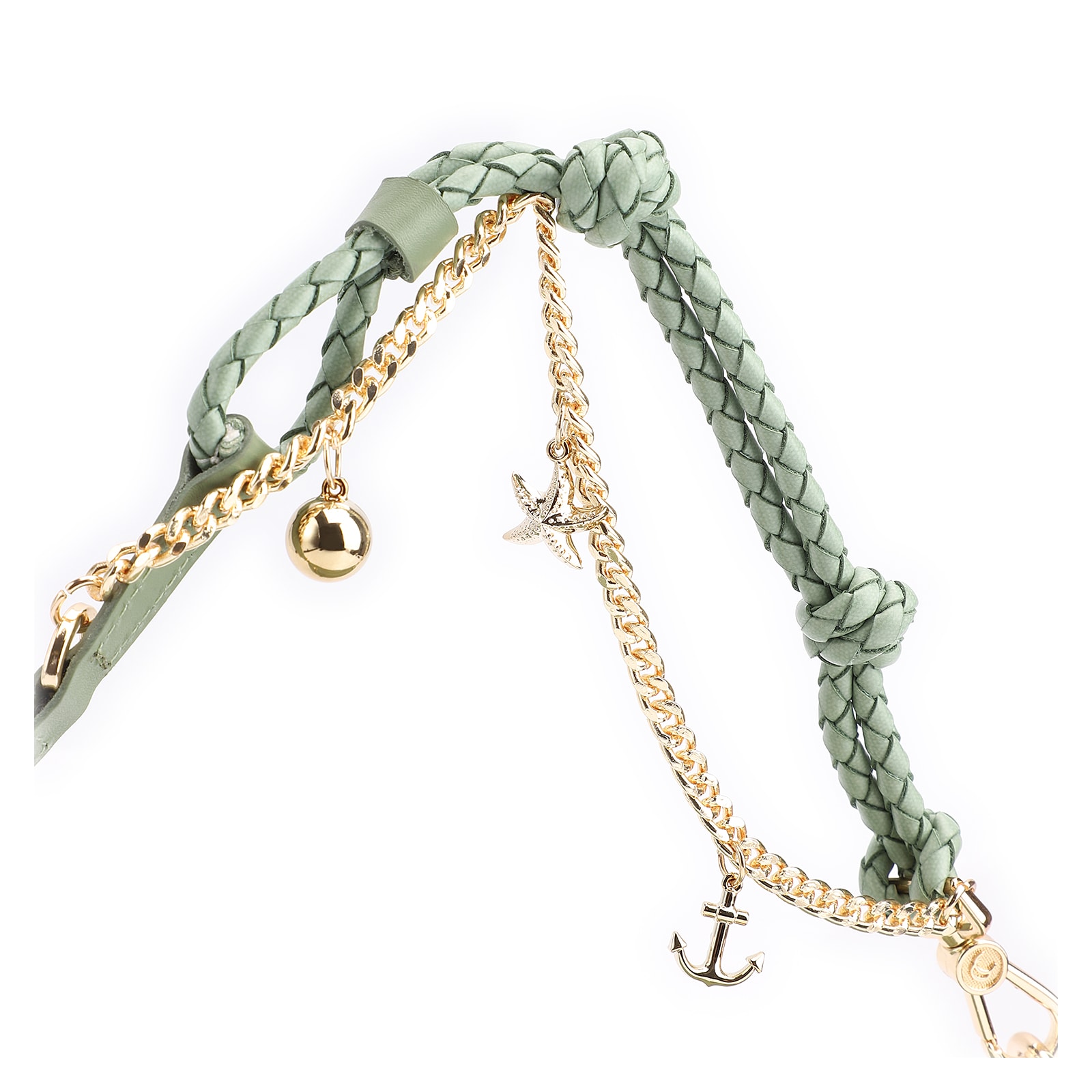 Bolsa De Ombro Bag Charm Couro Verde Alecrim