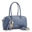 Bolsa De Ombro Bowling Couro Azul Bag Charm - imagem 2