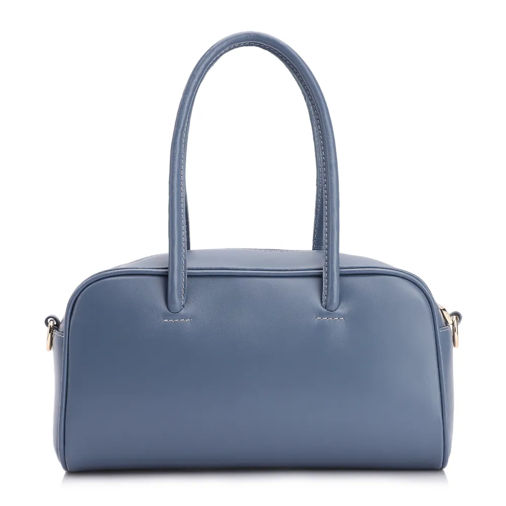 Bolsa De Ombro Bowling Couro Azul Bag Charm - imagem 3