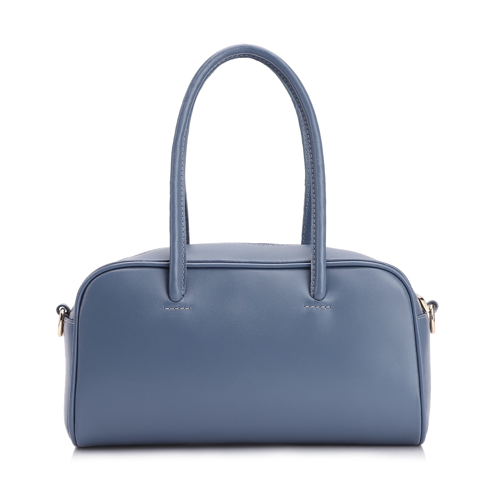 Bolsa De Ombro Bowling Couro Azul Bag Charm