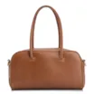 Bolsa De Ombro Bowling Couro Marrom Claro Bag Charm - imagem 3