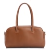 Bolsa De Ombro Bowling Couro Marrom Claro Bag Charm - imagem 3