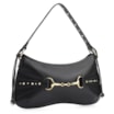 Bolsa De Ombro Bridão Couro Preto - imagem 3