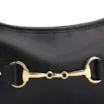 Bolsa De Ombro Bridão Couro Preto - imagem 9