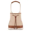 Bolsa De Ombro Bucket Alt Marrom/Off White/Ráfia Mosaico - imagem 1