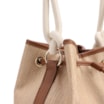 Bolsa De Ombro Bucket Alt Marrom/Off White/Ráfia Mosaico - imagem 6