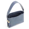 Bolsa De Ombro Bucket Couro Camurça/Couro Azul - imagem 4