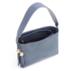 Bolsa De Ombro Bucket Couro Camurça/Couro Azul - imagem 4