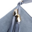 Bolsa De Ombro Bucket Couro Camurça/Couro Azul - imagem 7