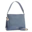 Bolsa De Ombro Bucket Couro Camurça/Couro Azul - imagem 2