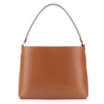 Bolsa De Ombro Bucket Couro Camurça/Couro Marrom - imagem 3