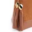 Bolsa De Ombro Bucket Couro Camurça/Couro Marrom - imagem 7