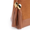 Bolsa De Ombro Bucket Couro Camurça/Couro Marrom - imagem 7