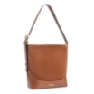 Bolsa De Ombro Bucket Couro Camurça/Couro Marrom - imagem 3