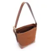 Bolsa De Ombro Bucket Couro Camurça/Couro Marrom - imagem 5