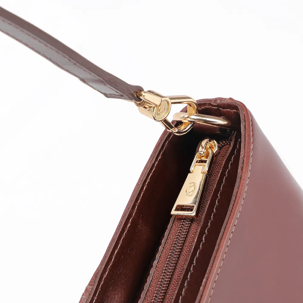 Bolsa De Ombro Bucket Couro Marrom - imagem 6