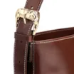 Bolsa De Ombro Bucket Couro Marrom Escuro - imagem 5