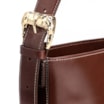 Bolsa De Ombro Bucket Couro Marrom Escuro - imagem 5