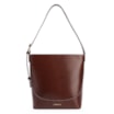 Bolsa De Ombro Bucket Couro Marrom Escuro - imagem 1