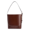 Bolsa De Ombro Bucket Couro Marrom Escuro - imagem 3