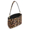 Bolsa De Ombro Bucket Couro Pelo Onça/Couro Preto - imagem 4