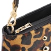 Bolsa De Ombro Bucket Couro Pelo Onça/Couro Preto - imagem 5