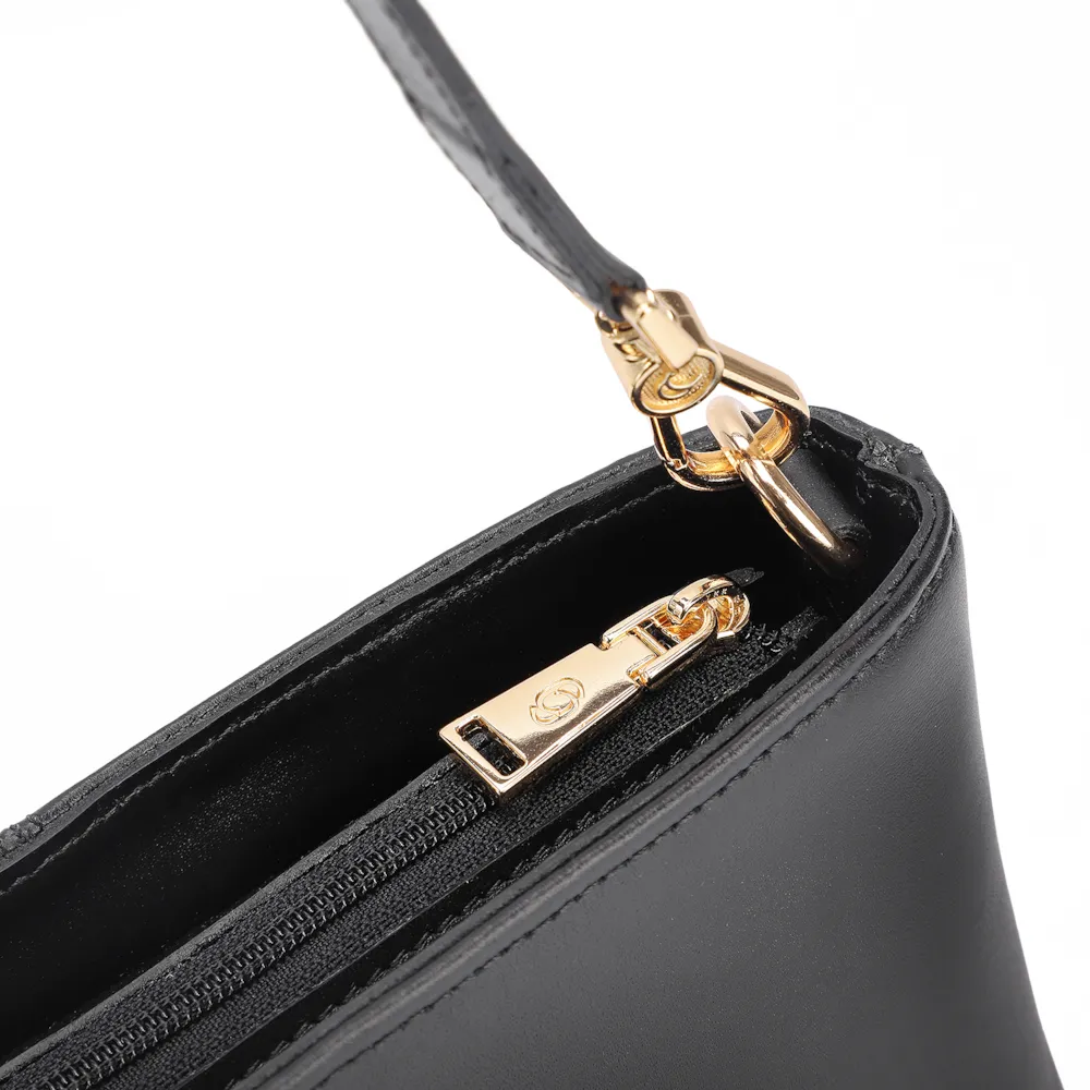 Bolsa De Ombro Bucket Couro Preto - imagem 5