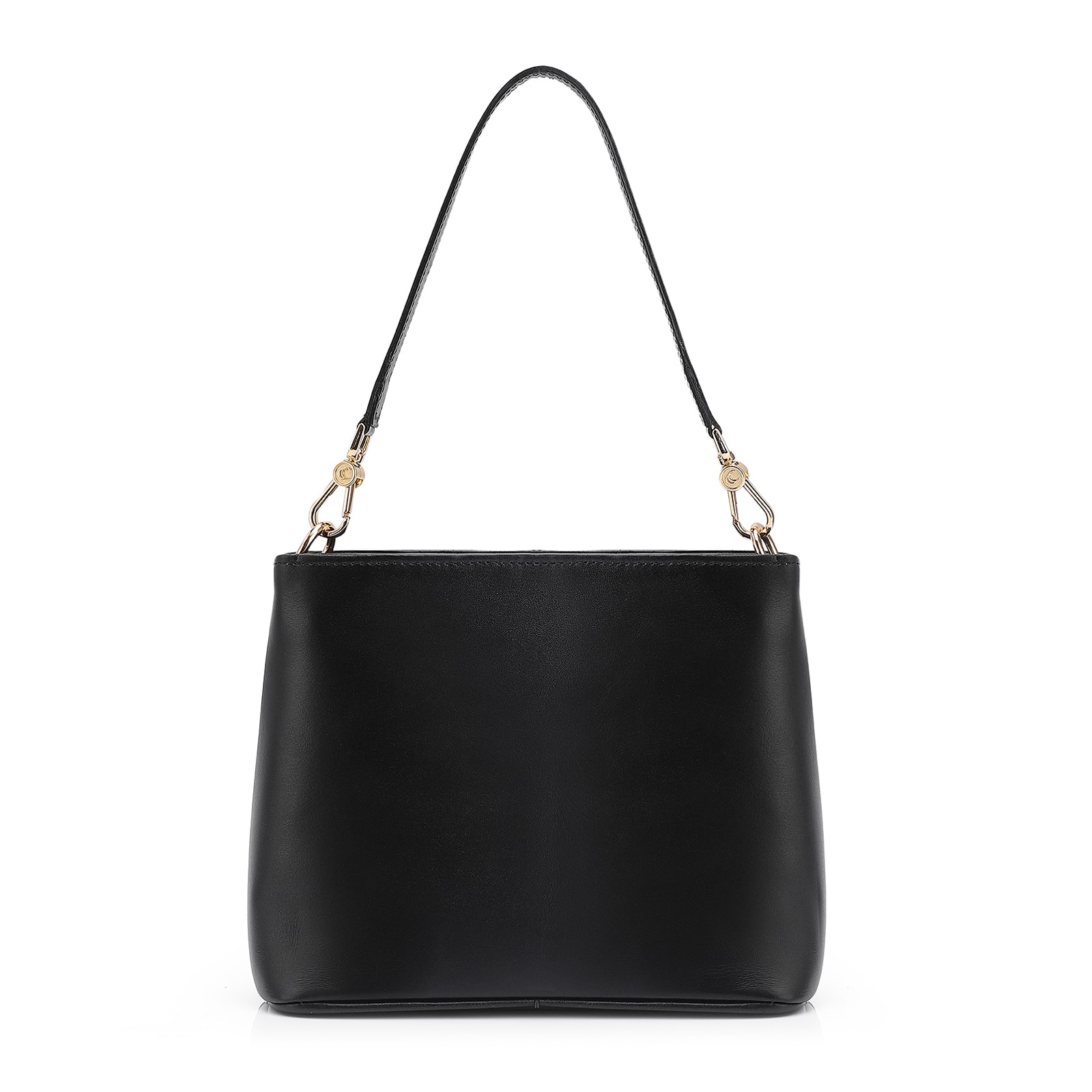 Bolsa De Ombro Bucket Couro Preto