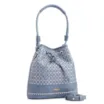 Bolsa De Ombro Bucket Ráfia Mosaico Azul - imagem 3