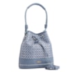 Bolsa De Ombro Bucket Ráfia Mosaico Azul - imagem 3