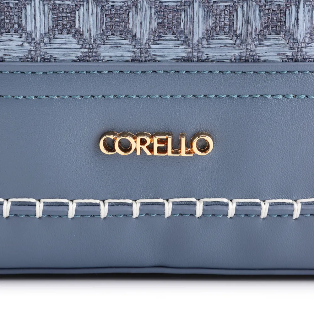 Bolsa De Ombro Bucket Ráfia Mosaico Azul - imagem 7