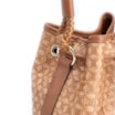 Bolsa De Ombro Bucket Ráfia Mosaico Marrom - imagem 7