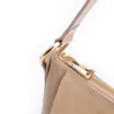 Bolsa De Ombro Cadeado Couro Camurça/Couro Bege - imagem 6