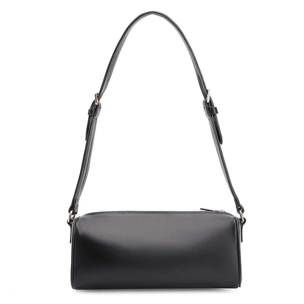 Bolsa De Ombro Cadeado Couro Preto - imagem 3