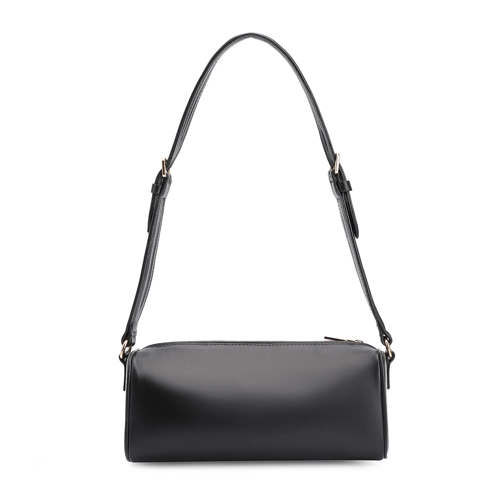 Bolsa De Ombro Cadeado Couro Preto