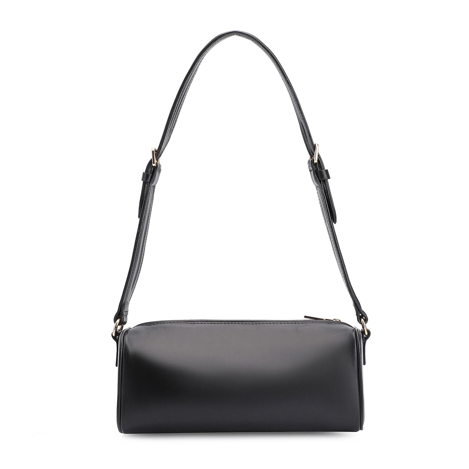 Bolsa De Ombro Cadeado Couro Preto
