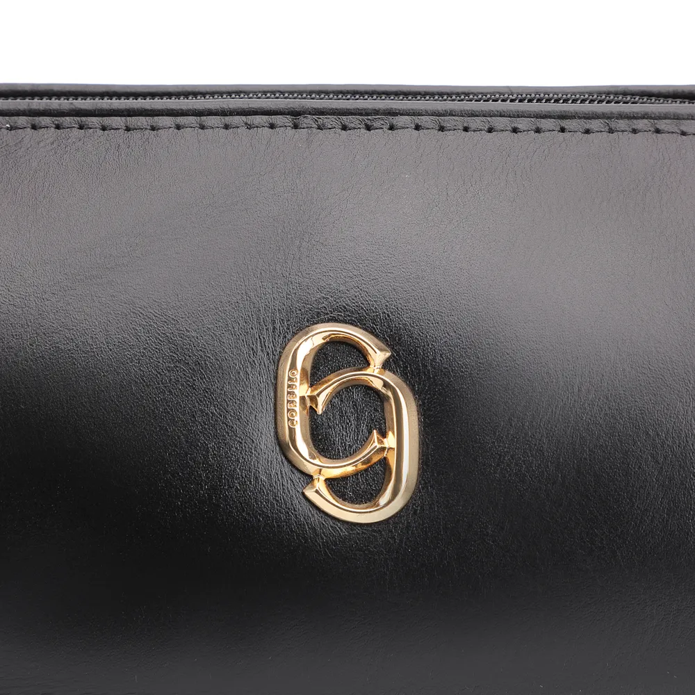 Bolsa De Ombro Cadeado Couro Preto - imagem 6