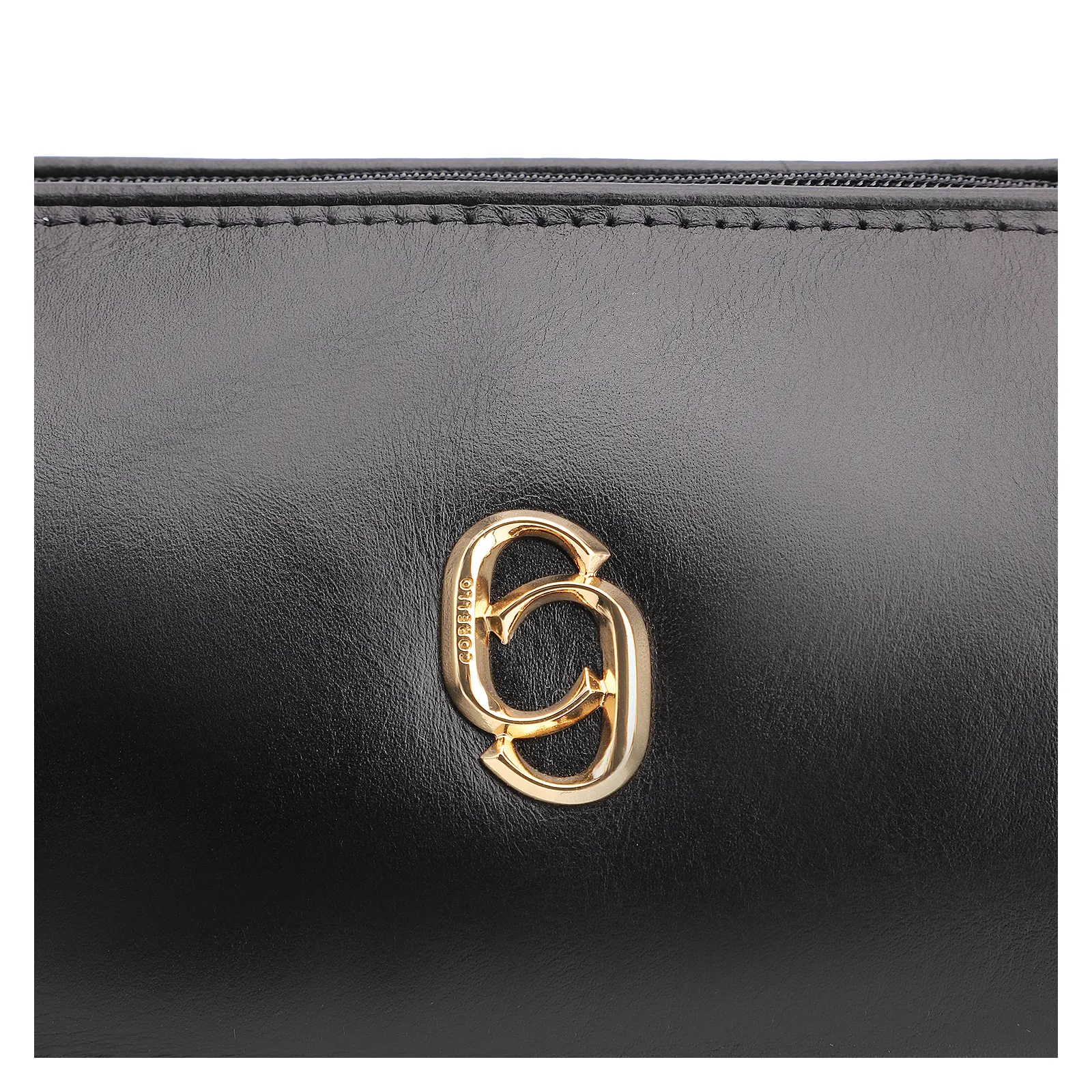 Bolsa De Ombro Cadeado Couro Preto