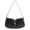 Bolsa De Ombro Cadeado Couro Preto - imagem 1