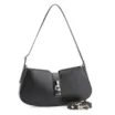 Bolsa De Ombro Cadeado Couro Preto - imagem 3