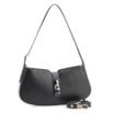 Bolsa De Ombro Cadeado Couro Preto - imagem 3