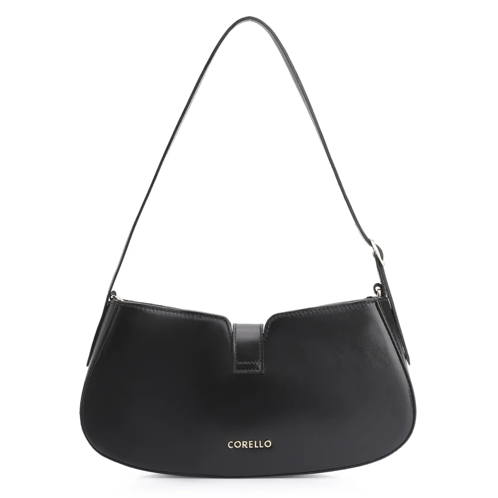 Bolsa De Ombro Cadeado Couro Preto - imagem 4