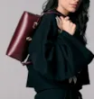 Bolsa De Ombro Cadeado Couro Vinho - imagem 2