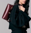 Bolsa De Ombro Cadeado Couro Vinho - imagem 2