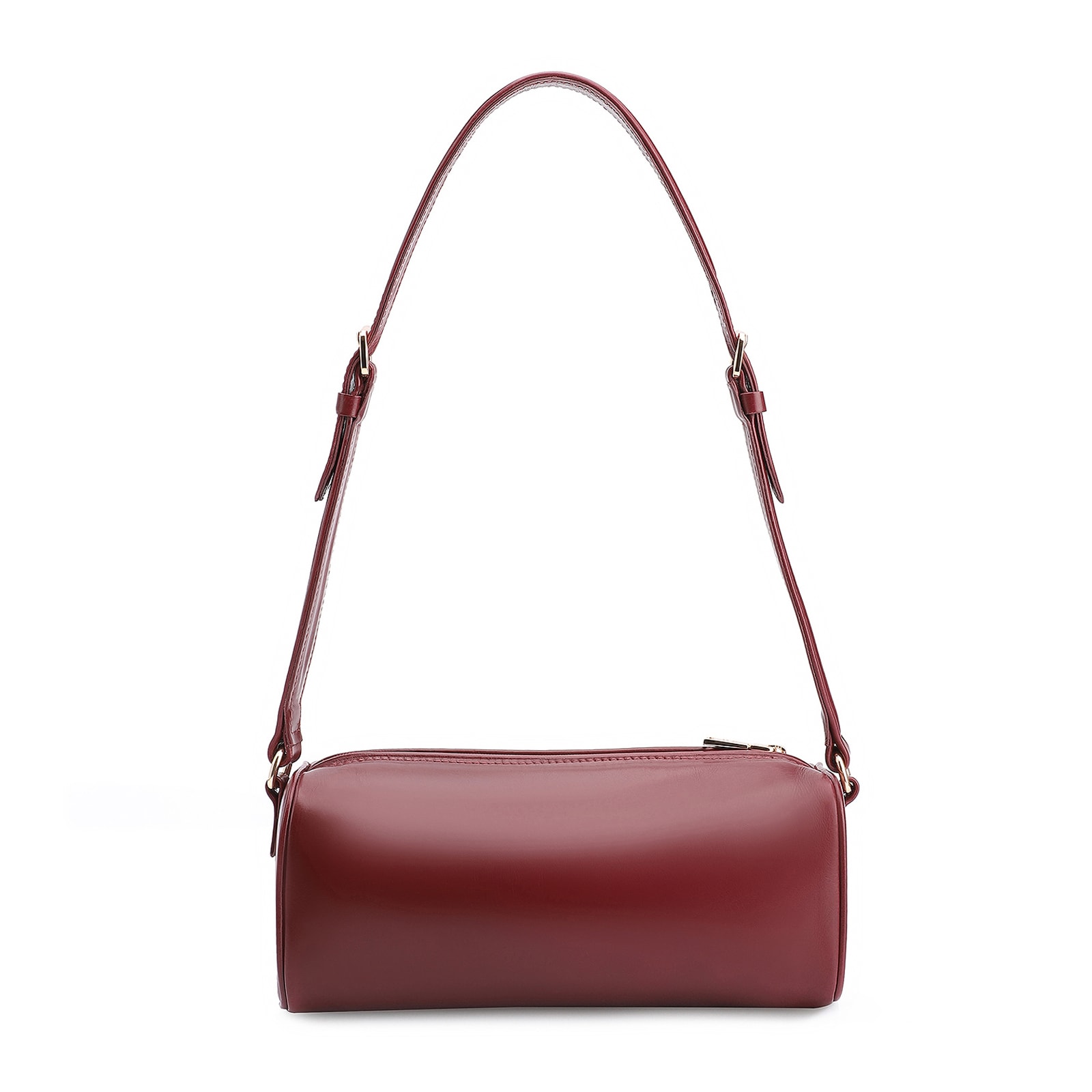Bolsa De Ombro Cadeado Couro Vinho