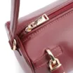Bolsa De Ombro Cadeado Couro Vinho - imagem 6