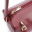 Bolsa De Ombro Cadeado Couro Vinho - imagem 6