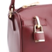 Bolsa De Ombro Cadeado Couro Vinho - imagem 8