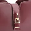 Bolsa De Ombro Cadeado Couro Vinho - imagem 5