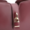 Bolsa De Ombro Cadeado Couro Vinho - imagem 5